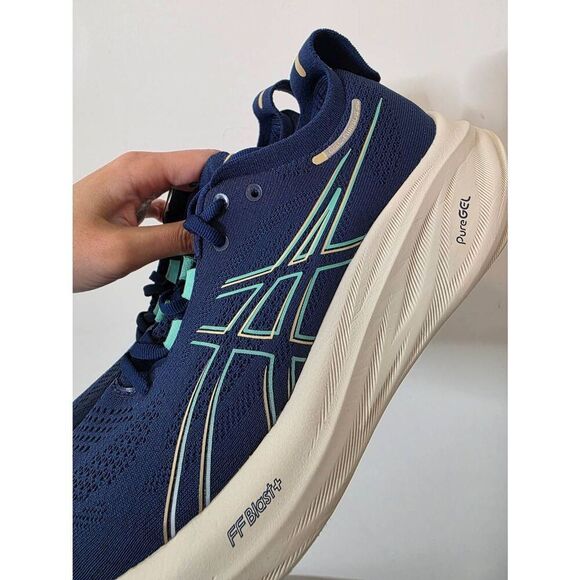 Asics Gel-Nimbus 26 Womens Size 11 Blue Running Training Shoes 1012B601 - Picture 9 of 12